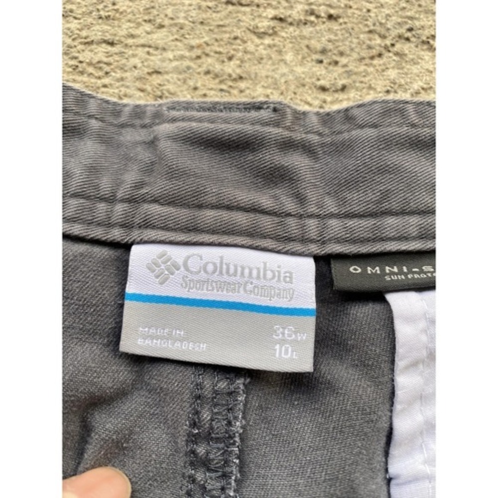 Vintage Columbia Cargo Shorts Mens 36 Gray Omni-Shade Pockets Outdoor Casual 10 - Picture 14 of 16